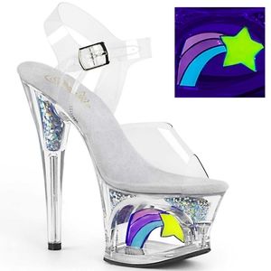 Pleaser Shooting Star Black Light Heels 8
